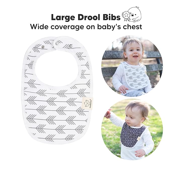 8-Pack Organic Baby Bibs for Boys, Girls - Image 2
