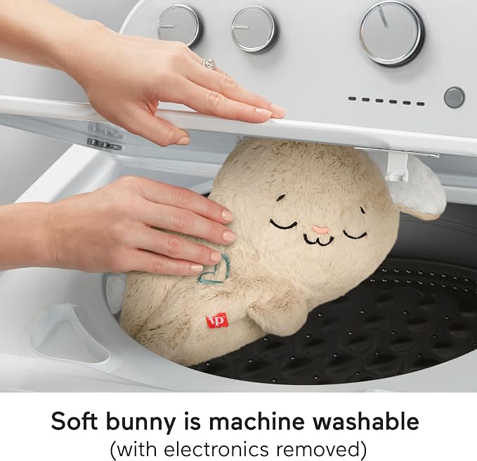 Fisher-Price Baby Sound Machine Soothe & Settle Bunny Portable Plush Toy - Image 5