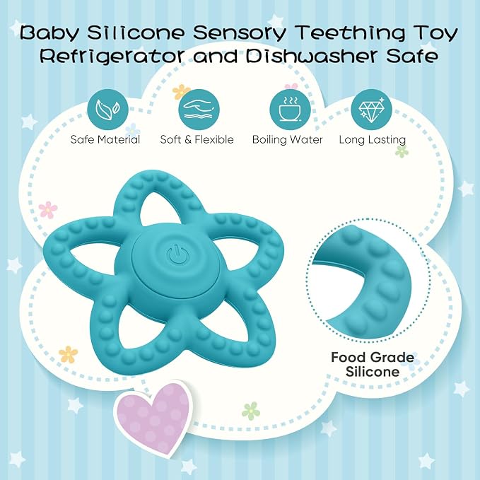 Vibrating Sensory Chew Toy, Teether Teething Toys - Image 5