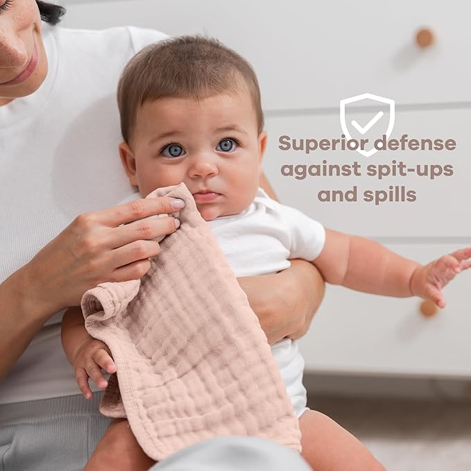 Comfy Cubs Muslin Burp Cloths 20" x 10", Ultra Absorbent 100% Cotton - Image 4