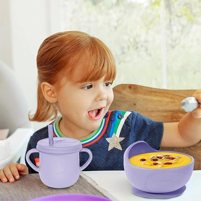 100% Silicone Baby Feeding Set, BPA Free Baby Dishes Set - Image 7