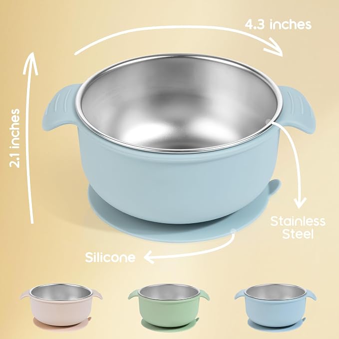 Bella's Friends Stainless Steel and Silicone Baby Bowls - Image 2