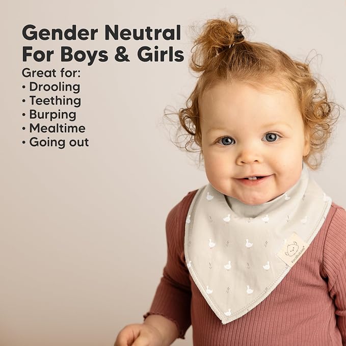 8-Pack Organic Baby Bandana Bibs - Image 6