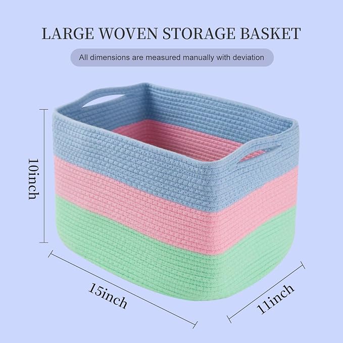 Hopegiver 3 Pack Storage Baskets - Image 2