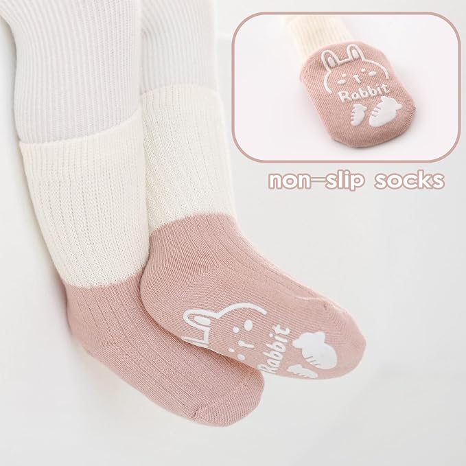 Zumou Toddler Knee High Socks Non Slip Anti Skid Baby Boy Girls Seamless Long - Image 3