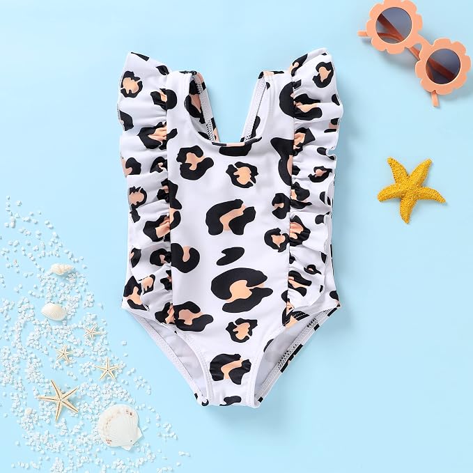 Newborn Baby Girl Ruffle Swimsuit Infant Toddler One Piece Floral Bikini Beach - Image 2