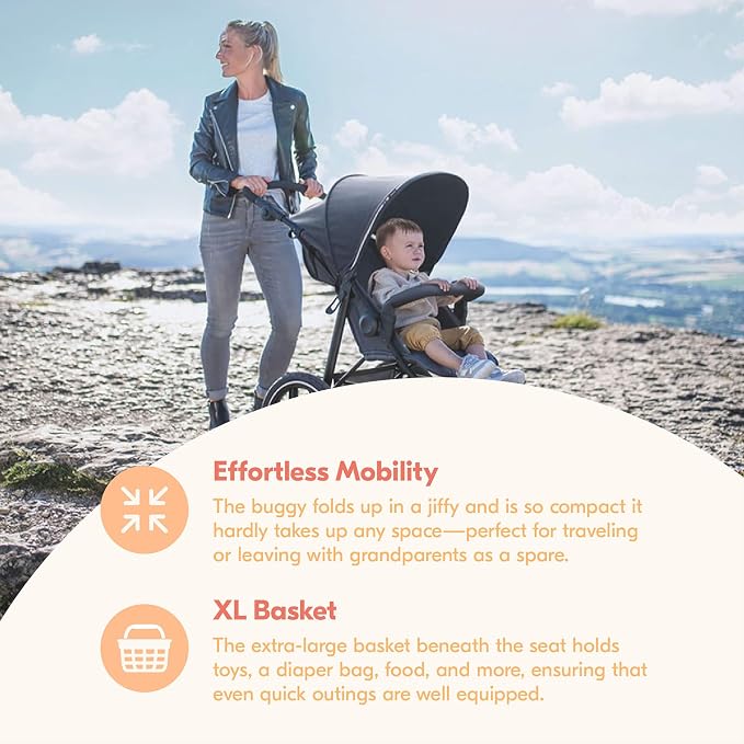hauck 3-Wheel All Terrain Stroller - Image 3