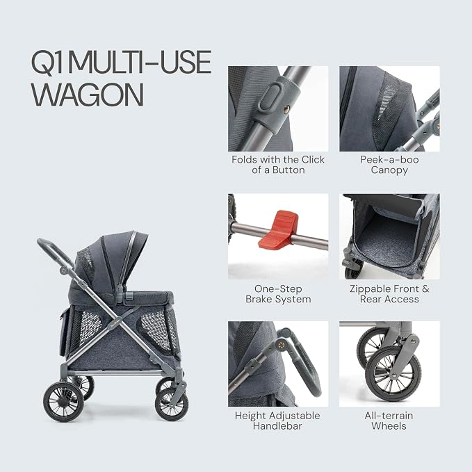 Familidoo Q1 Multi-Use Kids Wagon Stroller – Foldable, Lightweight & All-Terrain - Image 6