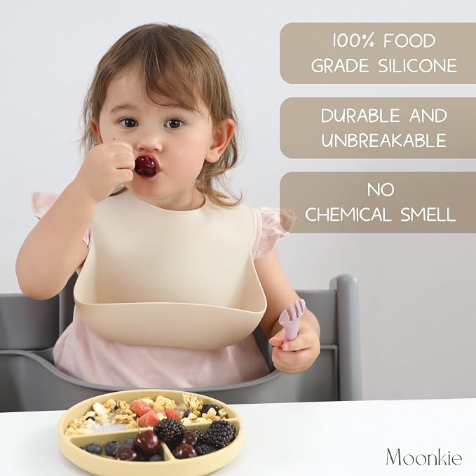 Moonkie Suction Plates for Baby | 100% Silicone BPA-Free Baby Plates - Image 7