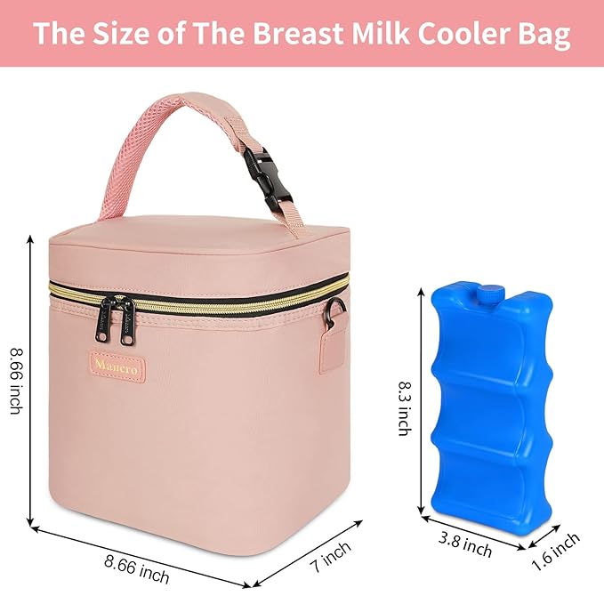 Mancro Breastmilk Cooler Bag Fits 6 Bottles Up to 9 Ounce, Insulated Baby - Image 2