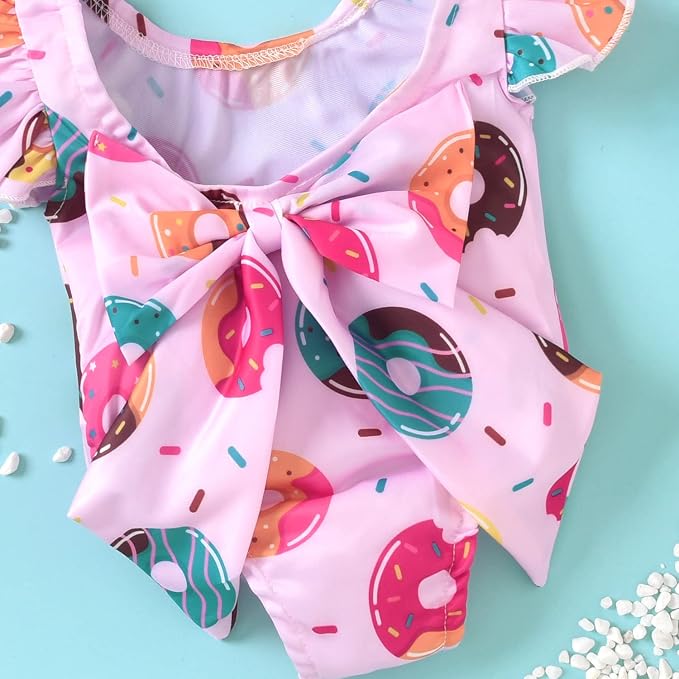 Toddler Girl Baby Ruffles Mermaid Fish Scale Swimsuit One Piece Swimwear - Image 6