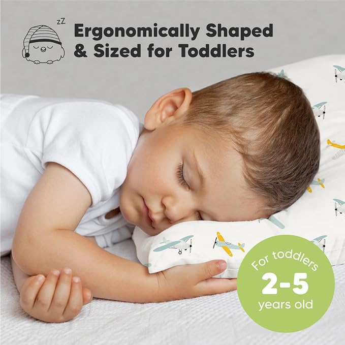 KeaBabies Toddler Pillow with Pillowcase, Jumbo 14X20 - Image 2