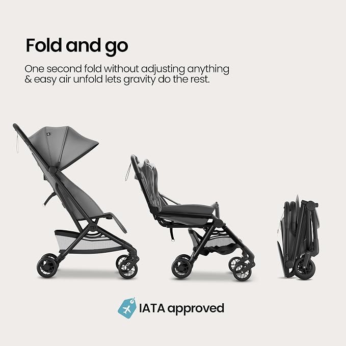 Mompush Velo Lightweight Travel Stroller, Compact & Airplane-Friendly - Image 6