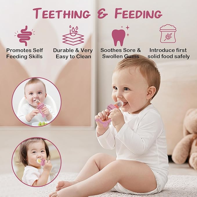 WAJIAYON Baby Breastmilk Popsicle Molds & Baby Fruit Feeder, Infant Food - Image 5