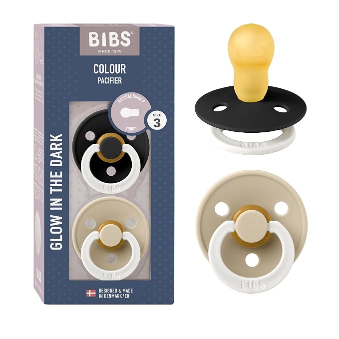 BIBS Pacifiers Colour Collection | Natural Rubber Baby Pacifier | Set of 2 by BIBS