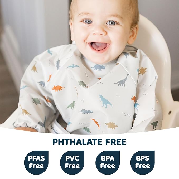 Tiny Twinkle Long Sleeve Bib for Babies & Toddlers – Waterproof Smock Bib for - Image 10