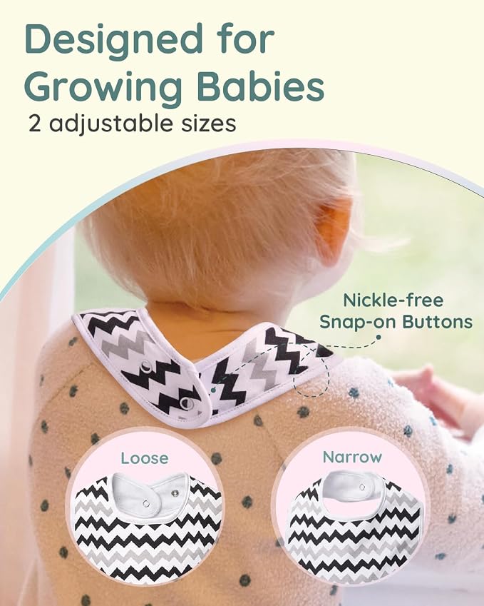 Lilian&Gema Baby Bibs 8 Pack Baby Drool Bibs - Image 4