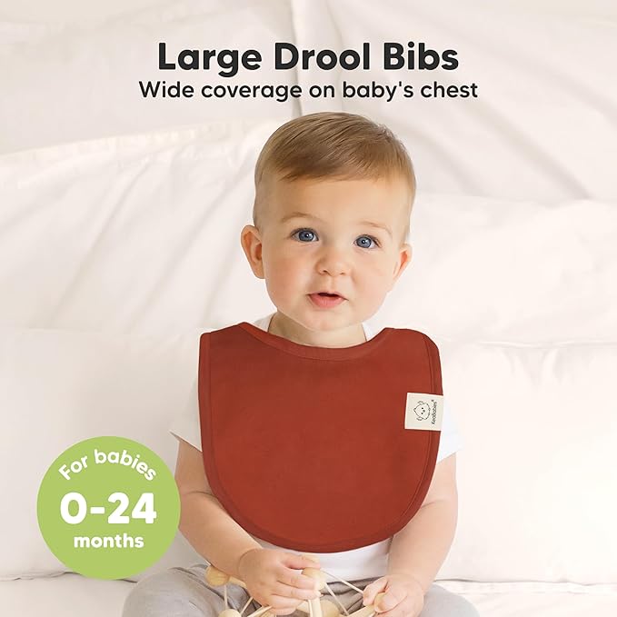 8-Pack Organic Baby Bibs for Boys, Girls - Image 2