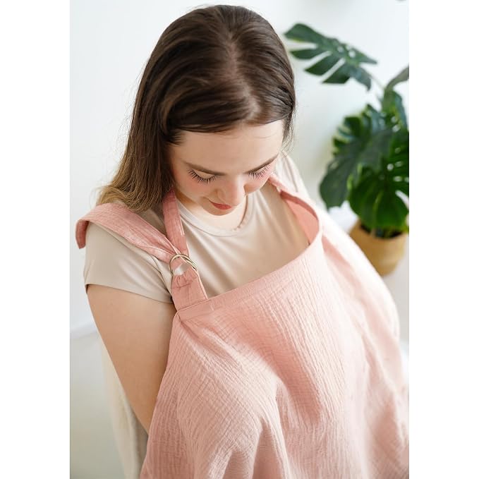 Muslin Nursing Covers for Breastfeeding, Privacy Breast Feeding Cover - Image 4