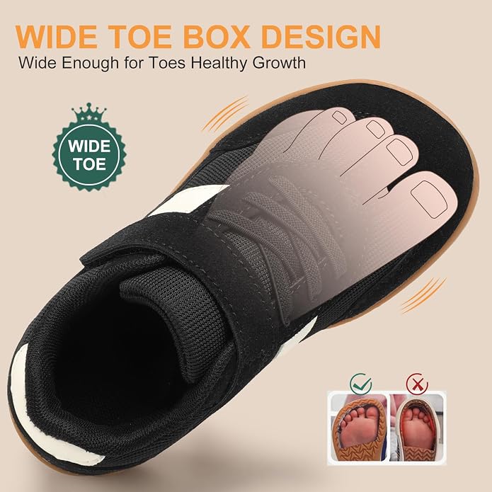 Toddler Wide Toe Box Shoes Zero Drop Minimalist Sneakers - Image 3
