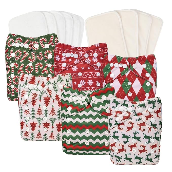 Babygoal Christmas Cloth Diapers 6 Pack by babygoal