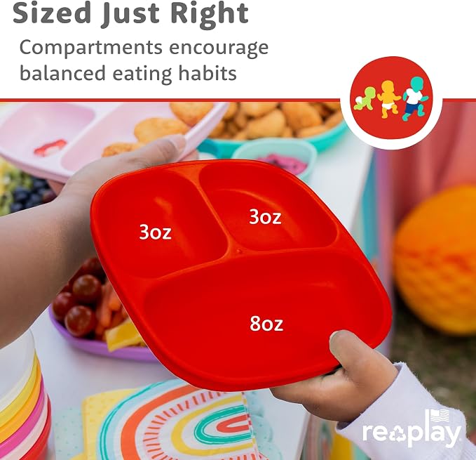 Re-Play Toddler Plates with Dividers - Image 8