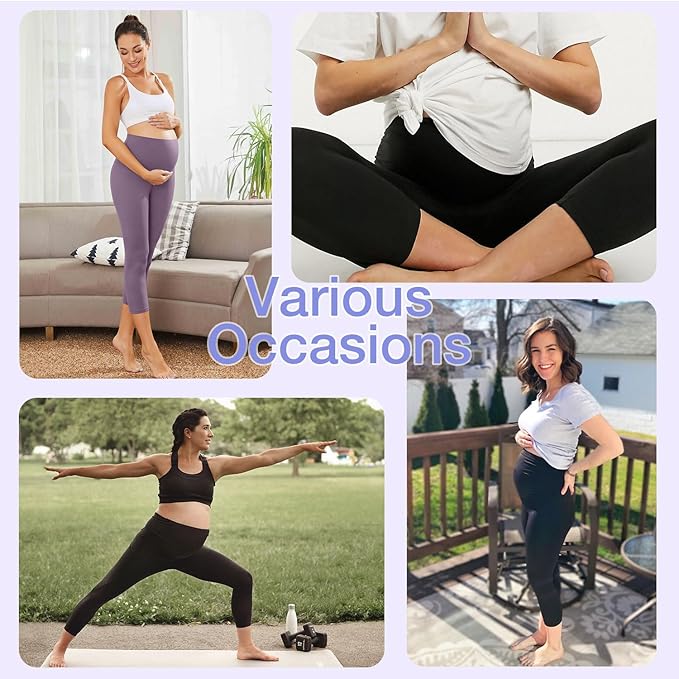 GROTEEN 3 Pack Women's Maternity Leggings - Image 5