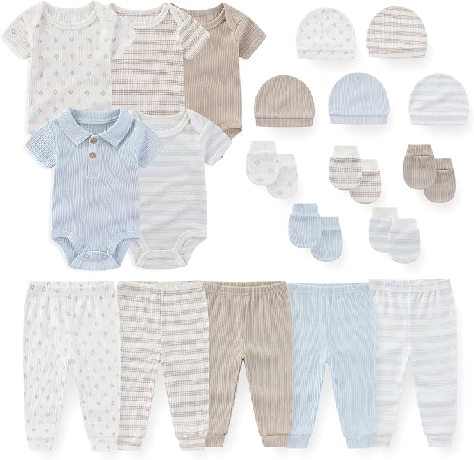 Unisex Baby Boy Girl Bodysuits Sets 20 Pack Cotton Casual New Born Clothes by JELYLOVE