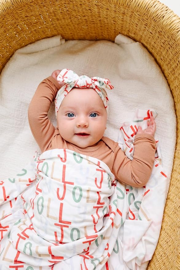 Copper Pearl Large Premium Knit Baby Swaddle Receiving Blanket 'Jolly' - Image 5