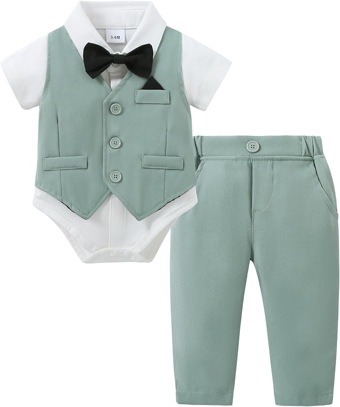 DISAUR Baby Boy Clothes Toddler Boy Outfits 4PCS Gentleman Dress by DISAUR