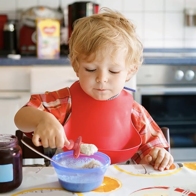 12 Pack Baby Utensils, Silicone Baby Spoons Self Feeding and Baby Forks - Image 3