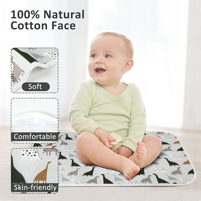 Baby Diaper Changing Pad, 21 5/8" x 31.5" Waterproof Changing Pad Liners - Image 2