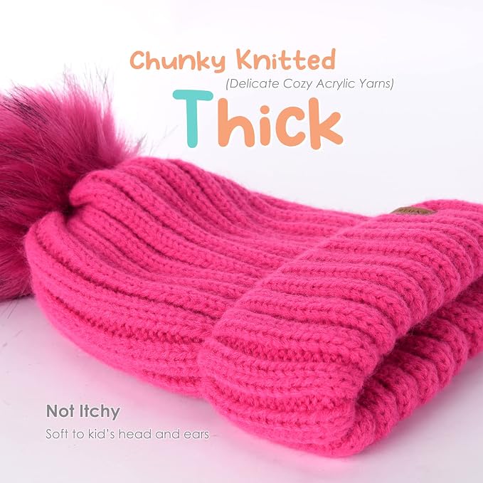 FURTALK Kids Winter Hat Toddler Knitted Beanie - Image 2