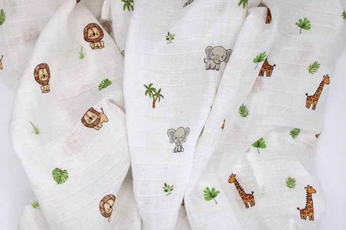 100% Muslin Cotton Baby Receiving Cloths, 27x27 in, Soft & Gentle - Image 4