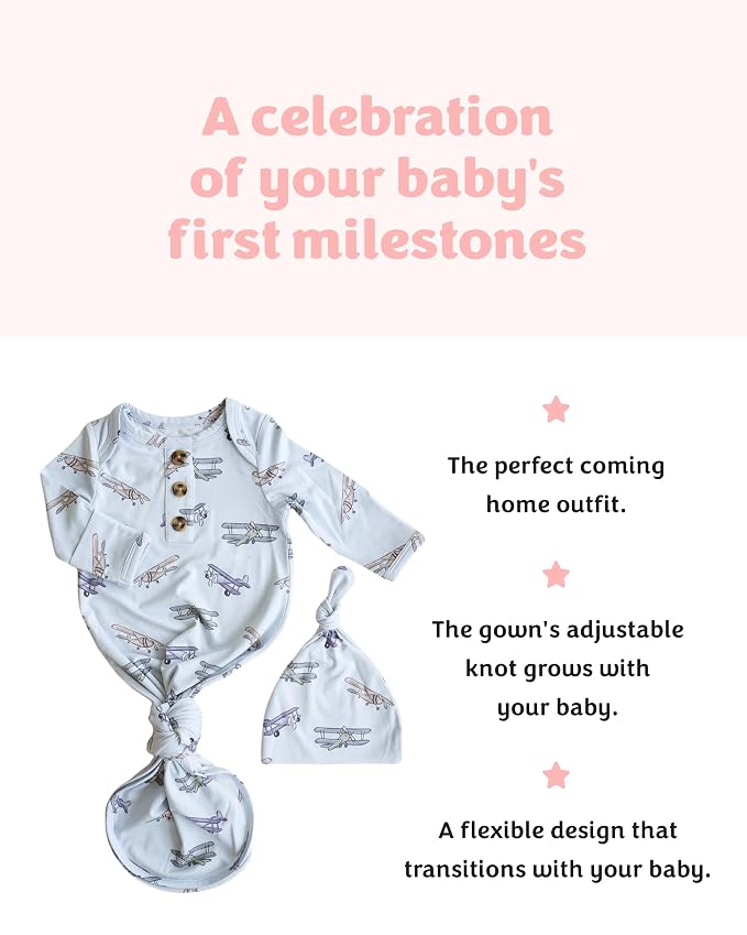 Caden Lane Newborn Knotted Gown - Image 6