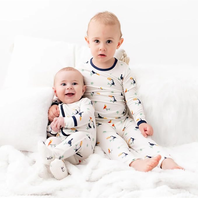 Bamboo Little Soft Baby Footie Pajamas, Baby Clothes, Newborn Sleepers - Image 7