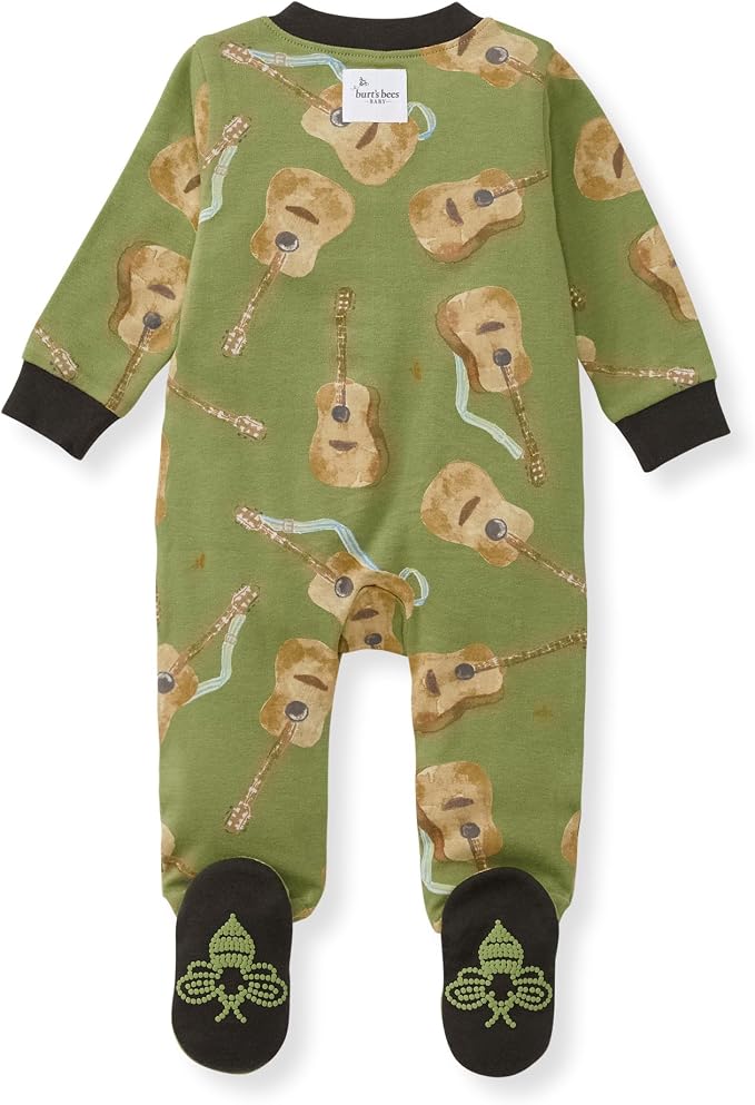 Burt’s Bees Baby Boys' One-Piece Sleep and Play 100% Organic Cotton PJs - Image 2