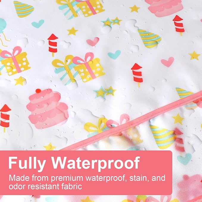 Accmor 5 Pack Long Sleeve Bibs, Baby Smock Waterproof Sleeved Bib Smock - Image 3