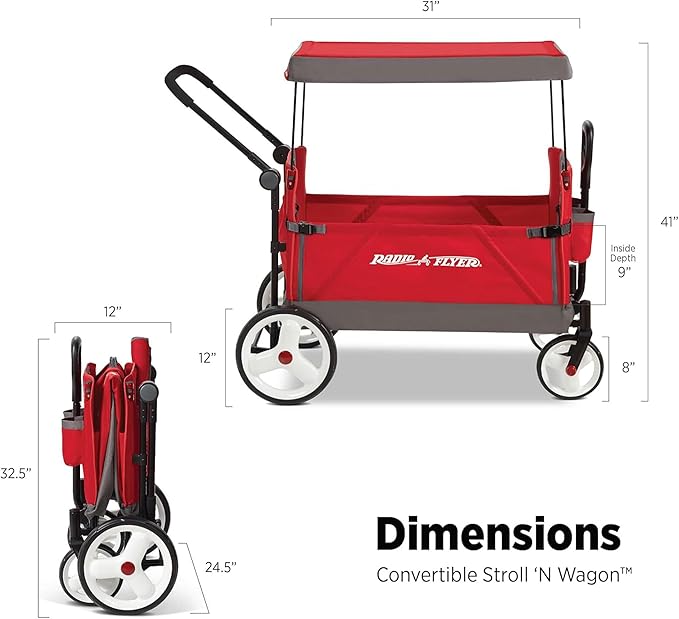 Radio Flyer Wagon for Kids, Baby Stroller, Outside Toys for Toddlers 1-3 - Image 2