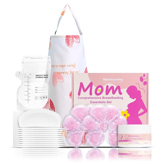 Breastfeeding Essentials Kit for Nursing Moms by NAISMUMMY
