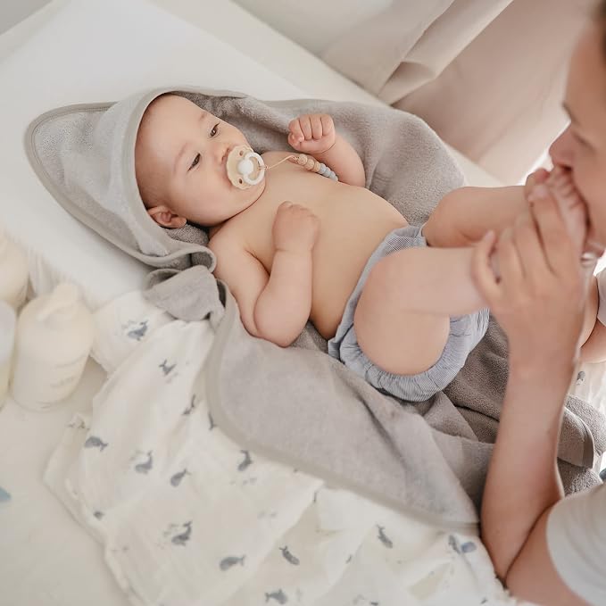 mushie Baby Hooded Towel | Organic Cotton - Image 5