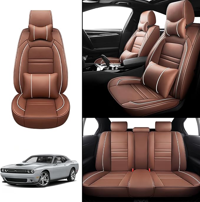 Car Seat Covers for Dodge Challenger 2008-2023 | 5-Seats Seat Covers, - Image 2