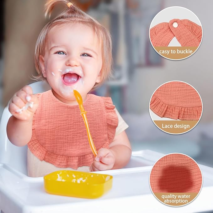 Baby Bibs Muslin Drool Teething Drooling Bibs - Image 3