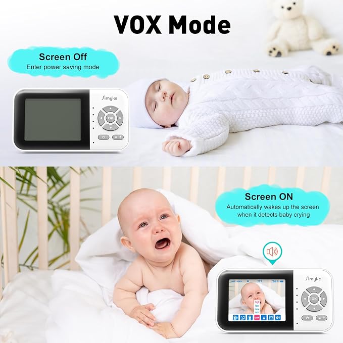Upgrade Video Baby Monitor, WiFi Baby Camera, 2.8" Display and App Control - Image 6