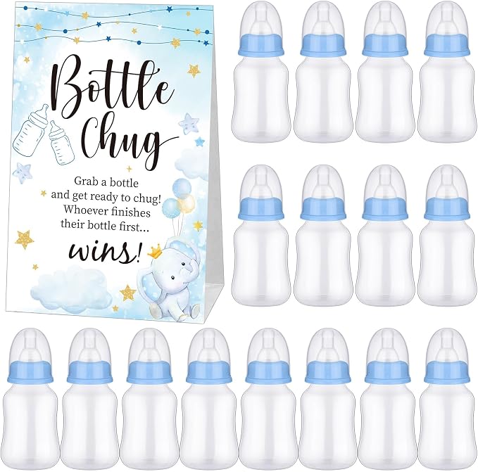 TrelaCo Bottle Chug Baby Shower Game 20 Pcs Baby Bottles Shower Favor by TrelaCo