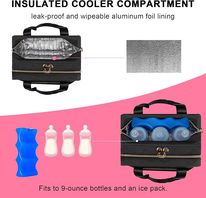Wearable Breast Pump Bag with Insulated Breastmilk Cooler - Image 2