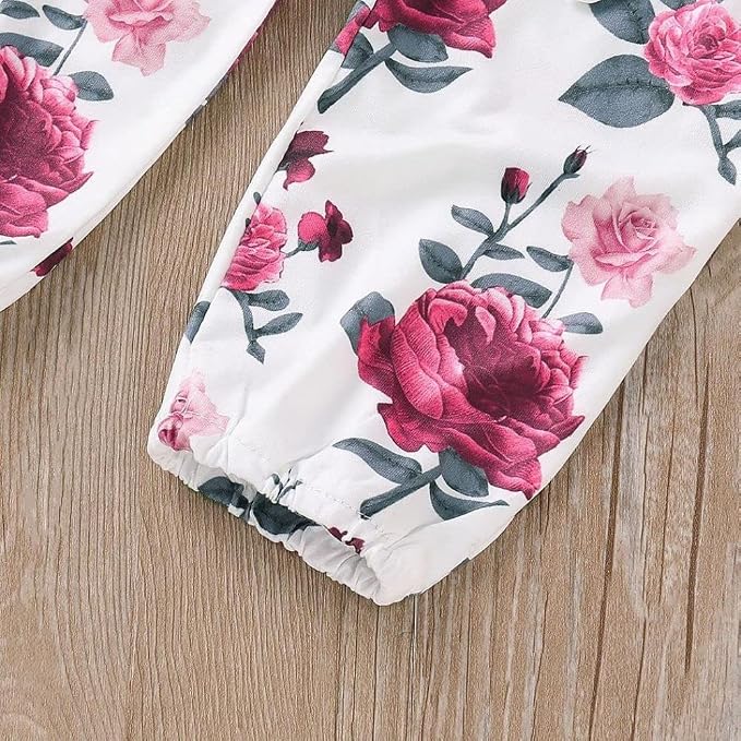 Newborn Baby Girl Clothes, Infant Girl Outfits Long Sleeve Ruffle Romper + - Image 6