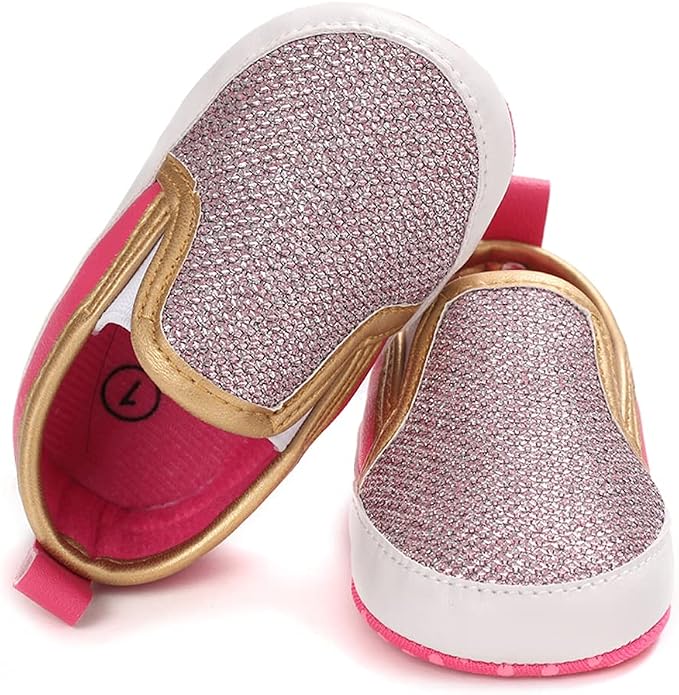 LONSOEN Baby Girls Boys Loafers Prewalker Dress Crib Shoes - Image 4