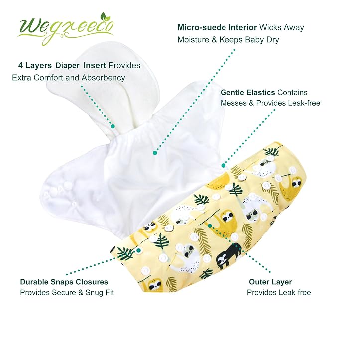 wegreeco Cloth Diapers 6 Pack - Image 2