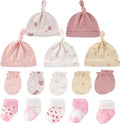 Newborn Baby Boy Girl Caps Mittens Socks Set Cotton Baby Essentials Accessories by MAMIMAKA